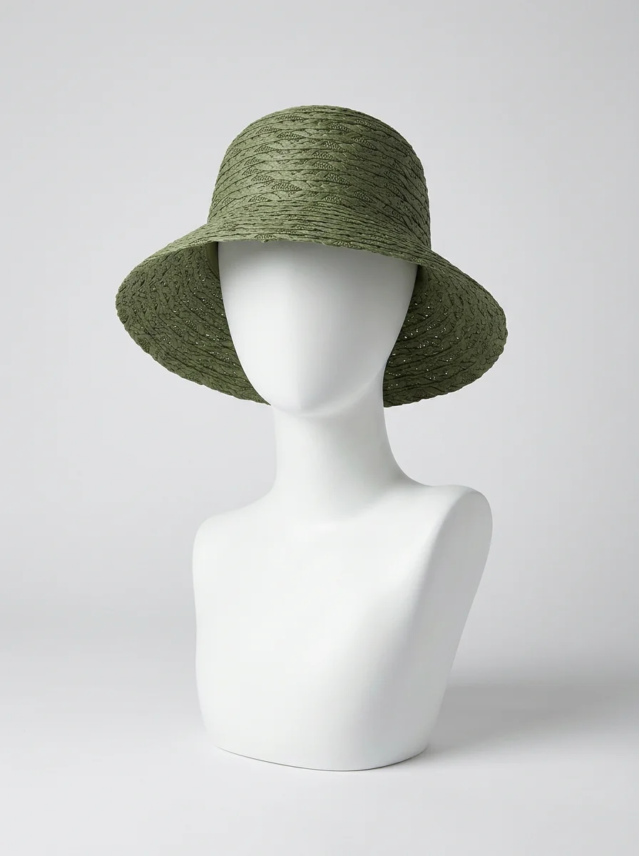 Chapeau cloche paille cellulose femme plage ajustable - Vue 6 - Chapeau cloche
