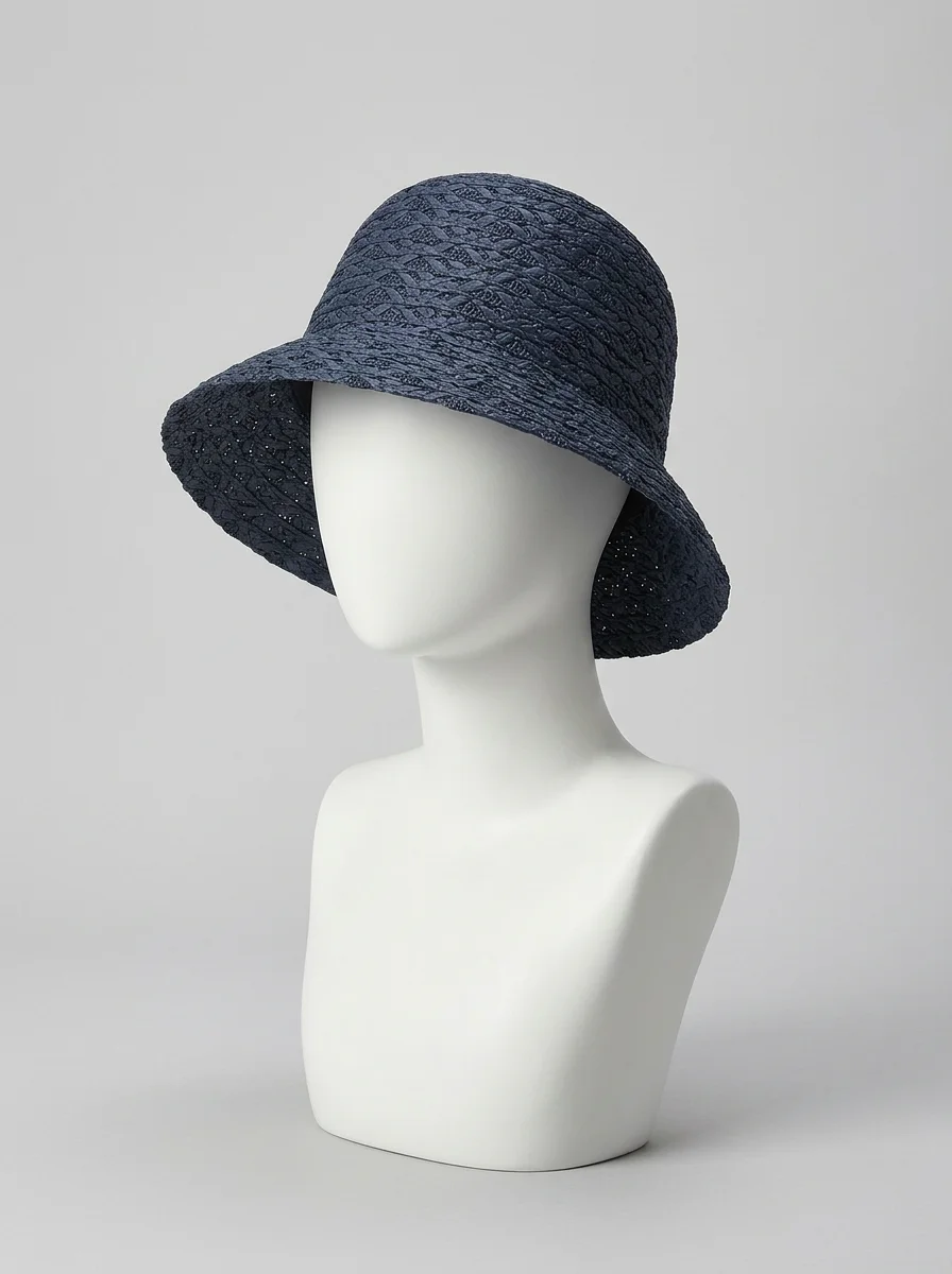 Chapeau cloche paille cellulose femme plage ajustable - Vue 8 - Chapeau cloche
