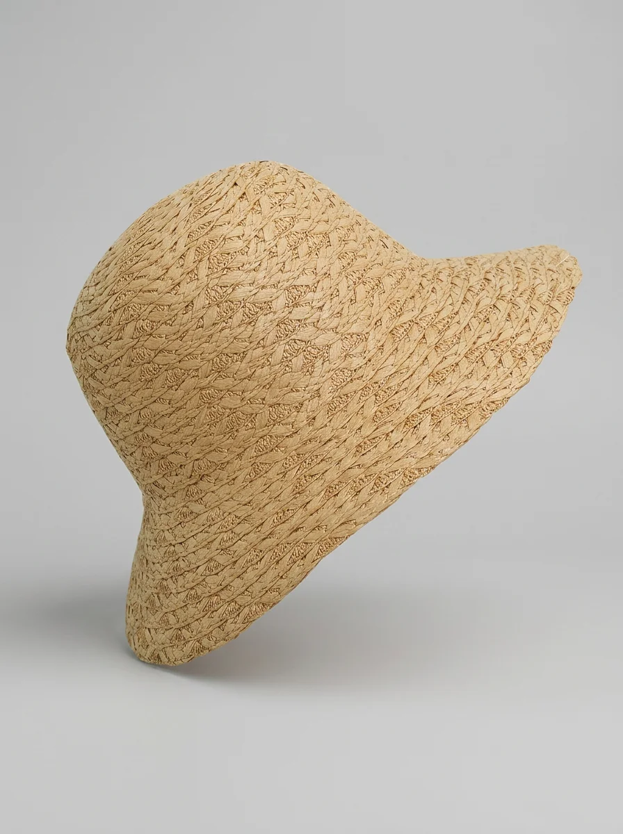 Chapeau cloche paille cellulose femme plage ajustable - Vue 9 - Chapeau cloche
