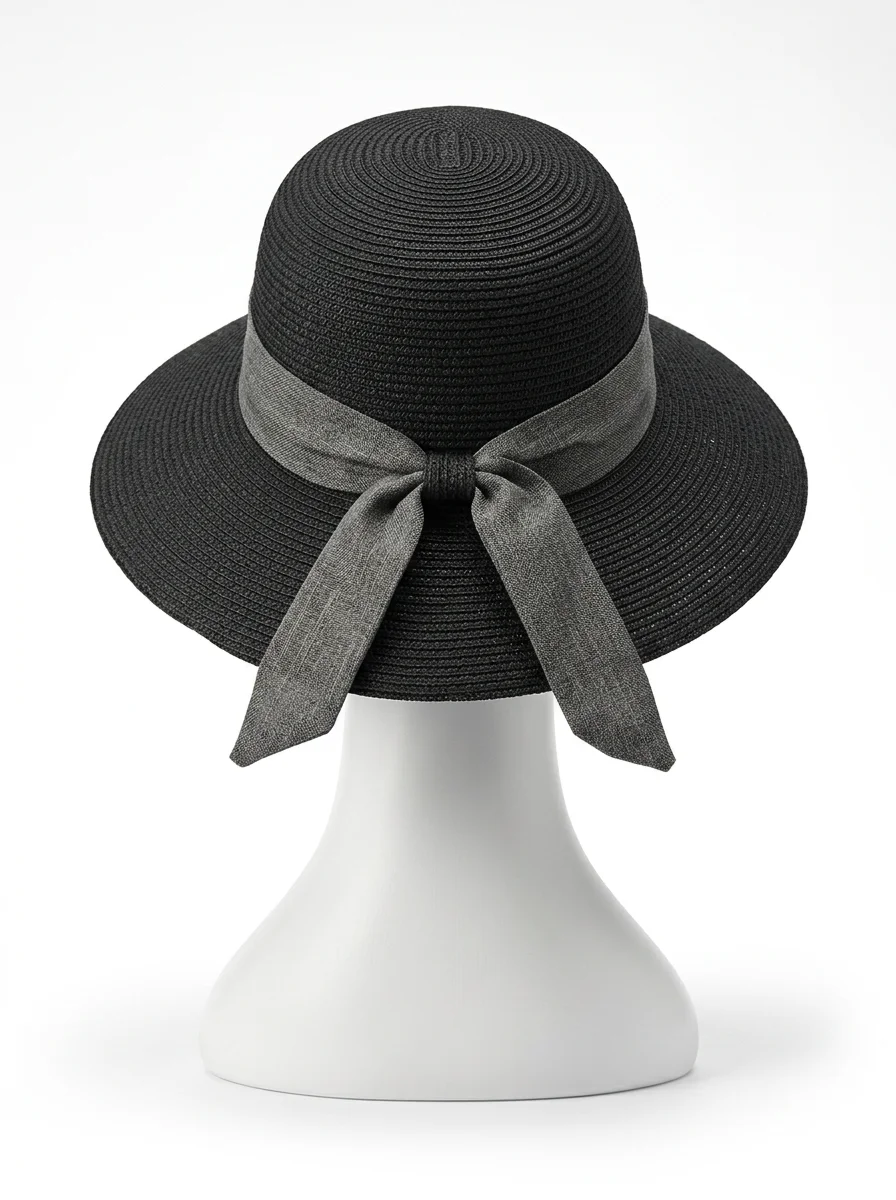 Chapeau cloche paille de cellulose ajustable femme élégant - Vue 2 - Chapeau cloche