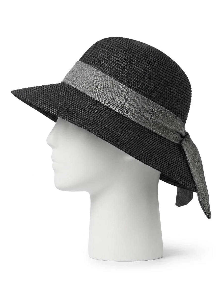 Chapeau cloche paille de cellulose ajustable femme élégant - Vue 3 - Chapeau cloche