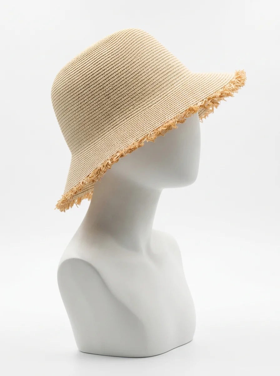 Chapeau cloche paille de cellulose style capeline femme - Vue 1 - Chapeau cloche