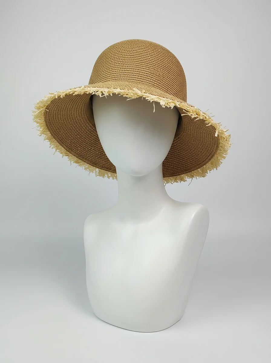 Chapeau cloche paille de cellulose style capeline femme - Vue 10 - Chapeau cloche