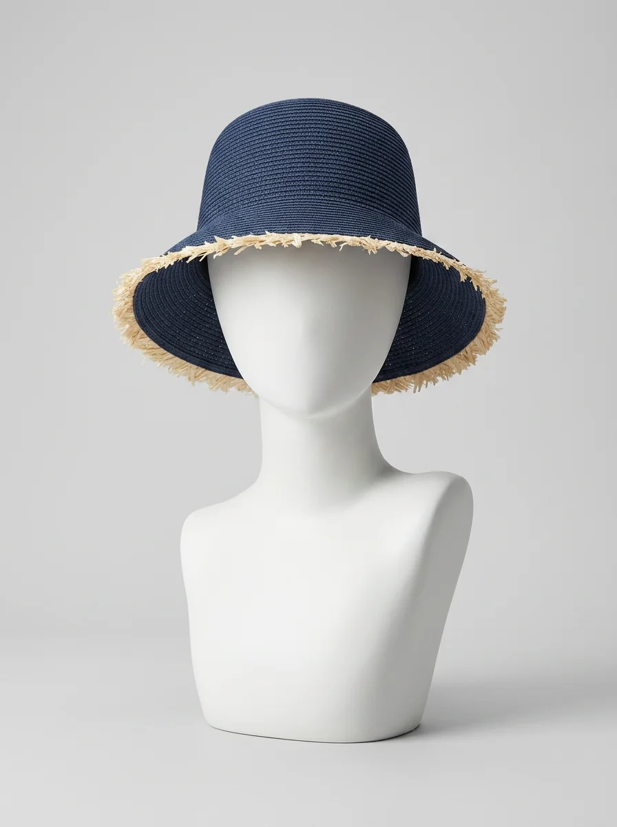 Chapeau cloche paille de cellulose style capeline femme - Vue 12 - Chapeau cloche