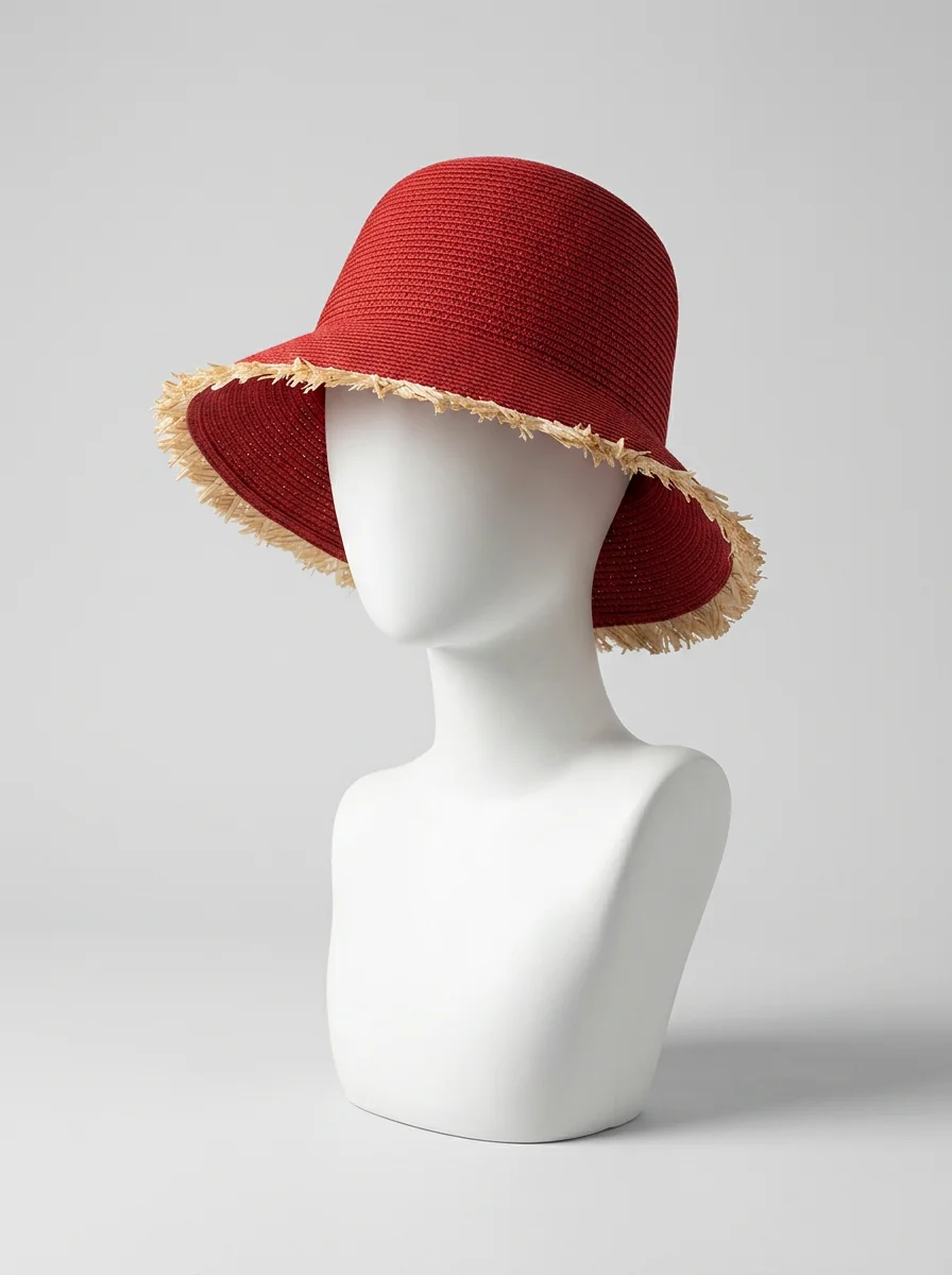 Chapeau cloche paille de cellulose style capeline femme - Vue 8 - Chapeau cloche