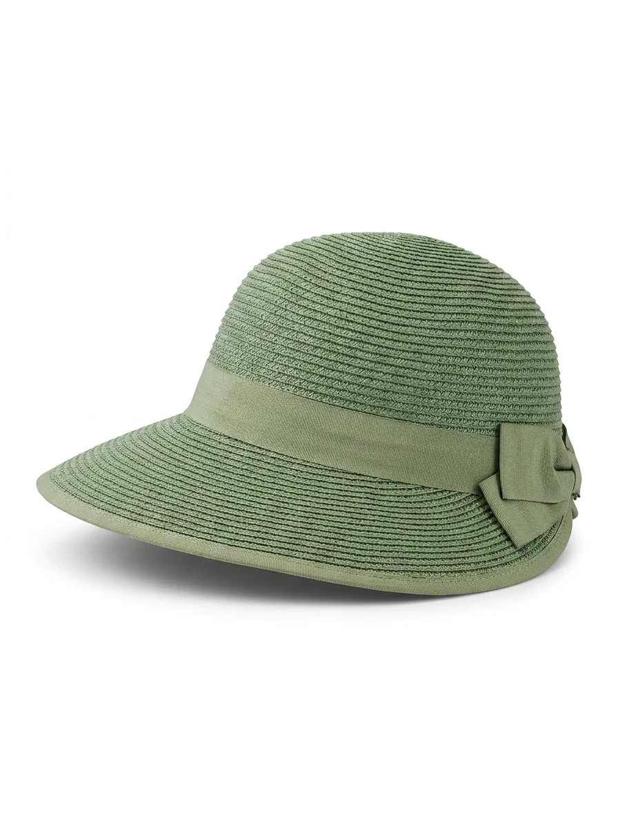 Chapeau cloche paille synthétique style capeline femme élégant - Vue 1 - Chapeau cloche