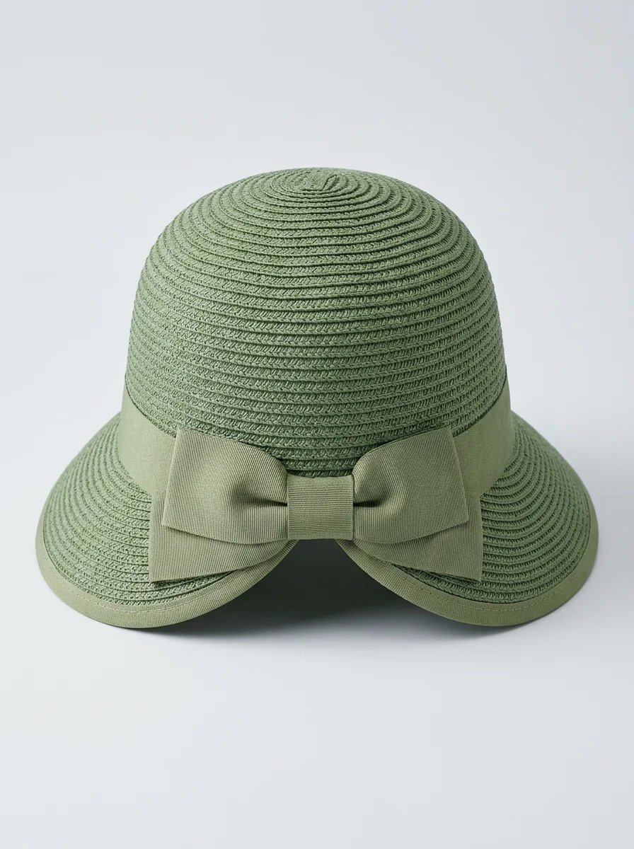 Chapeau cloche paille synthétique style capeline femme élégant - Vue 2 - Chapeau cloche