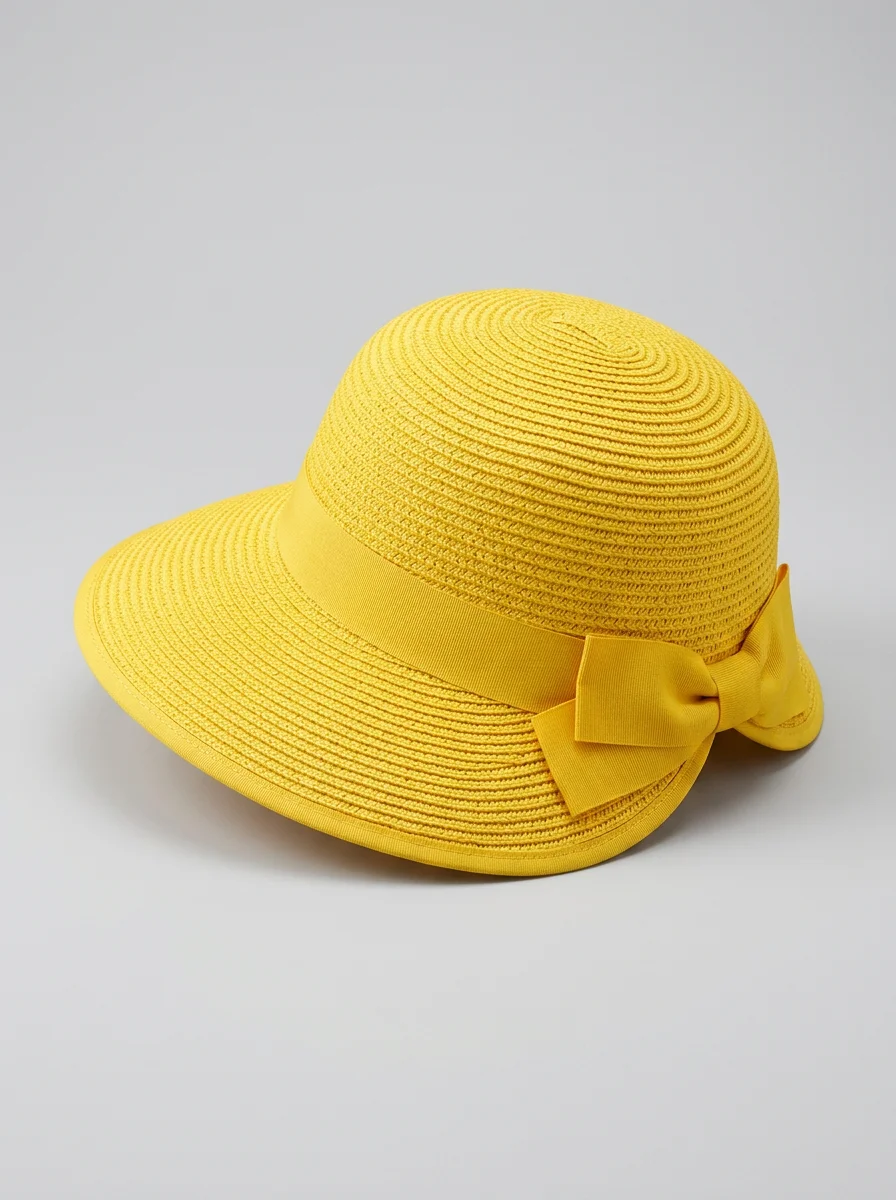 Chapeau cloche paille synthétique style capeline femme élégant - Vue 3 - Chapeau cloche