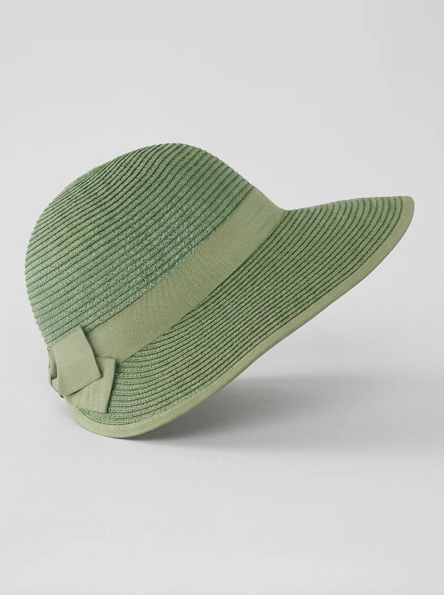 Chapeau cloche paille synthétique style capeline femme élégant - Vue 4 - Chapeau cloche