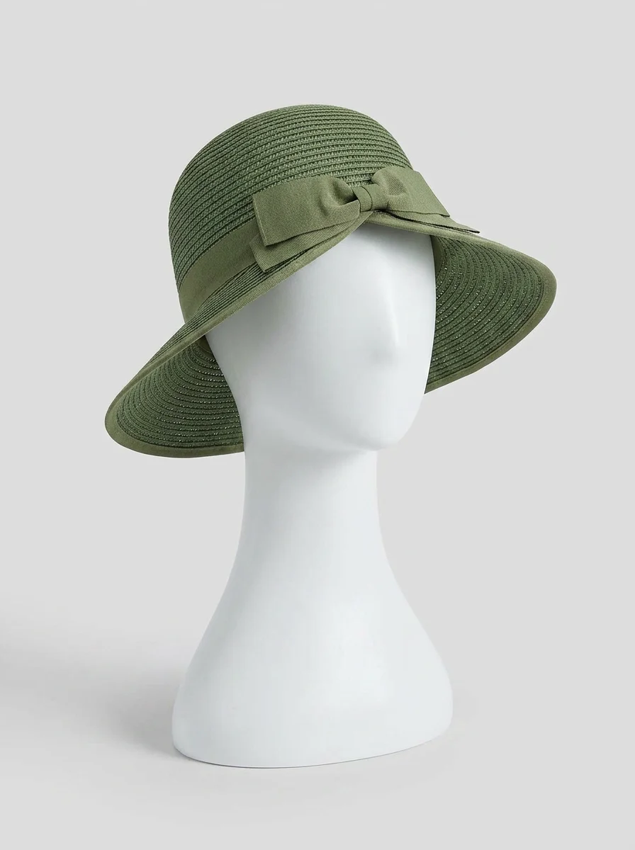 Chapeau cloche paille synthétique style capeline femme élégant - Vue 5 - Chapeau cloche