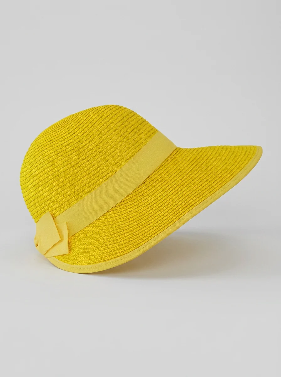 Chapeau cloche paille synthétique style capeline femme élégant - Vue 6 - Chapeau cloche