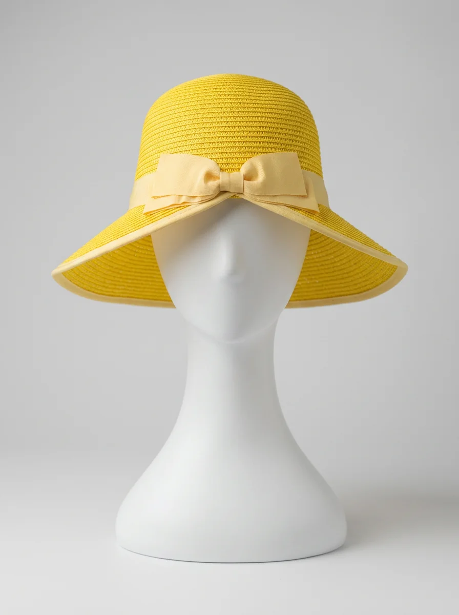 Chapeau cloche paille synthétique style capeline femme élégant - Vue 7 - Chapeau cloche